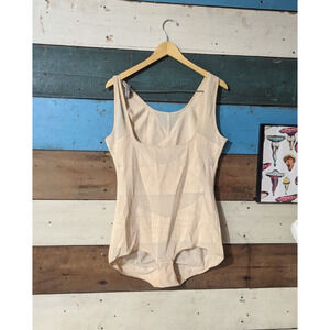 Plus Size Casual Full Shapewear Lifting Tummy Control Nude Sheer 4XL F